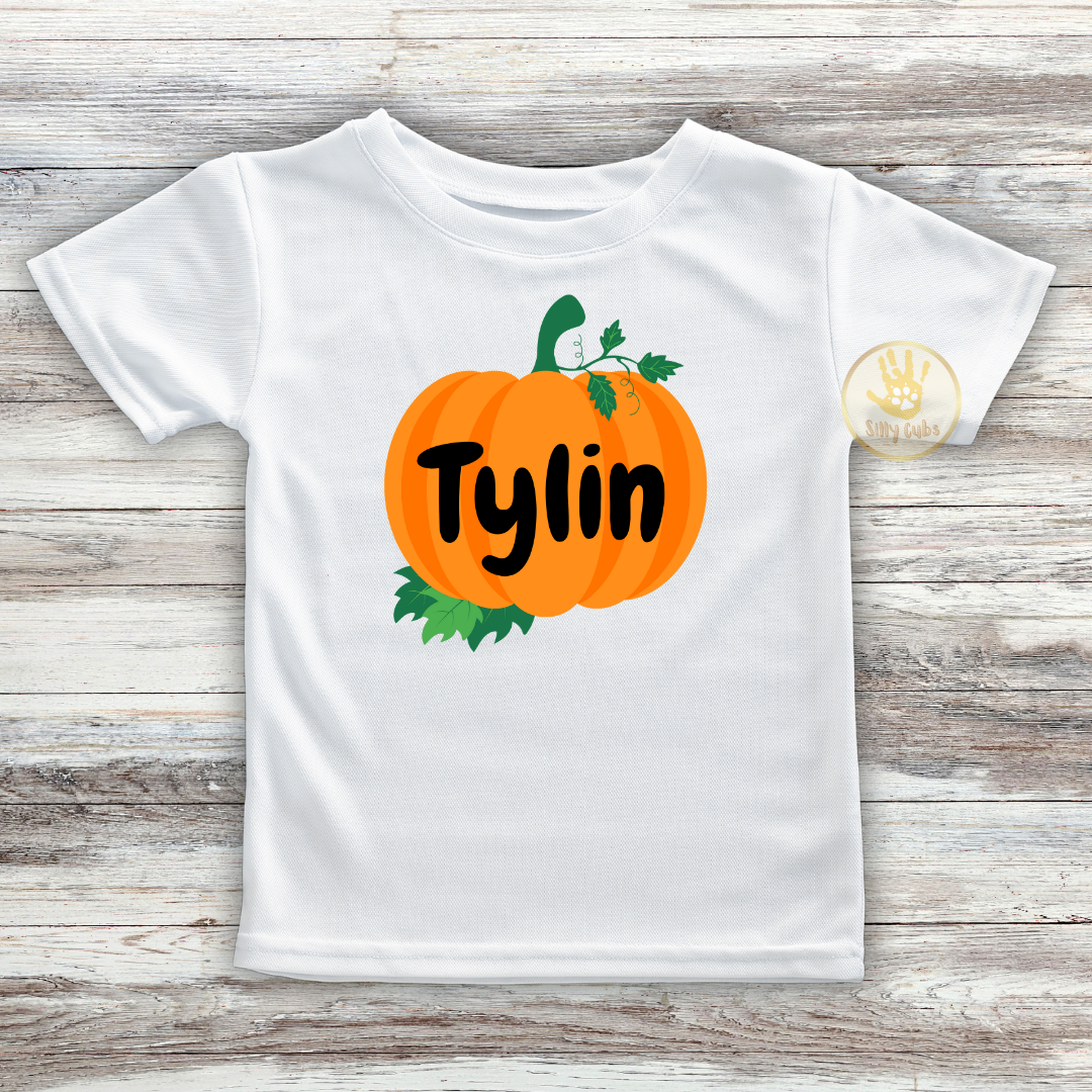 Custom Boy Pumpkin Shirt for Halloween, Pumpkin Patch, Thanksgiving