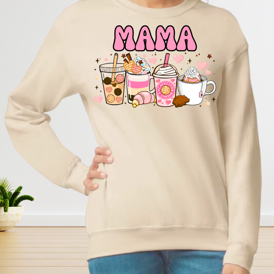 Custom Cafecito y Chisme Mama Sweatshirt