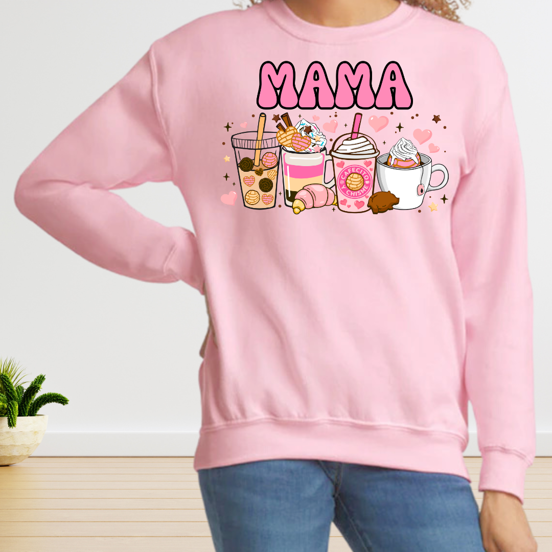 Custom Cafecito y Chisme Mama Sweatshirt