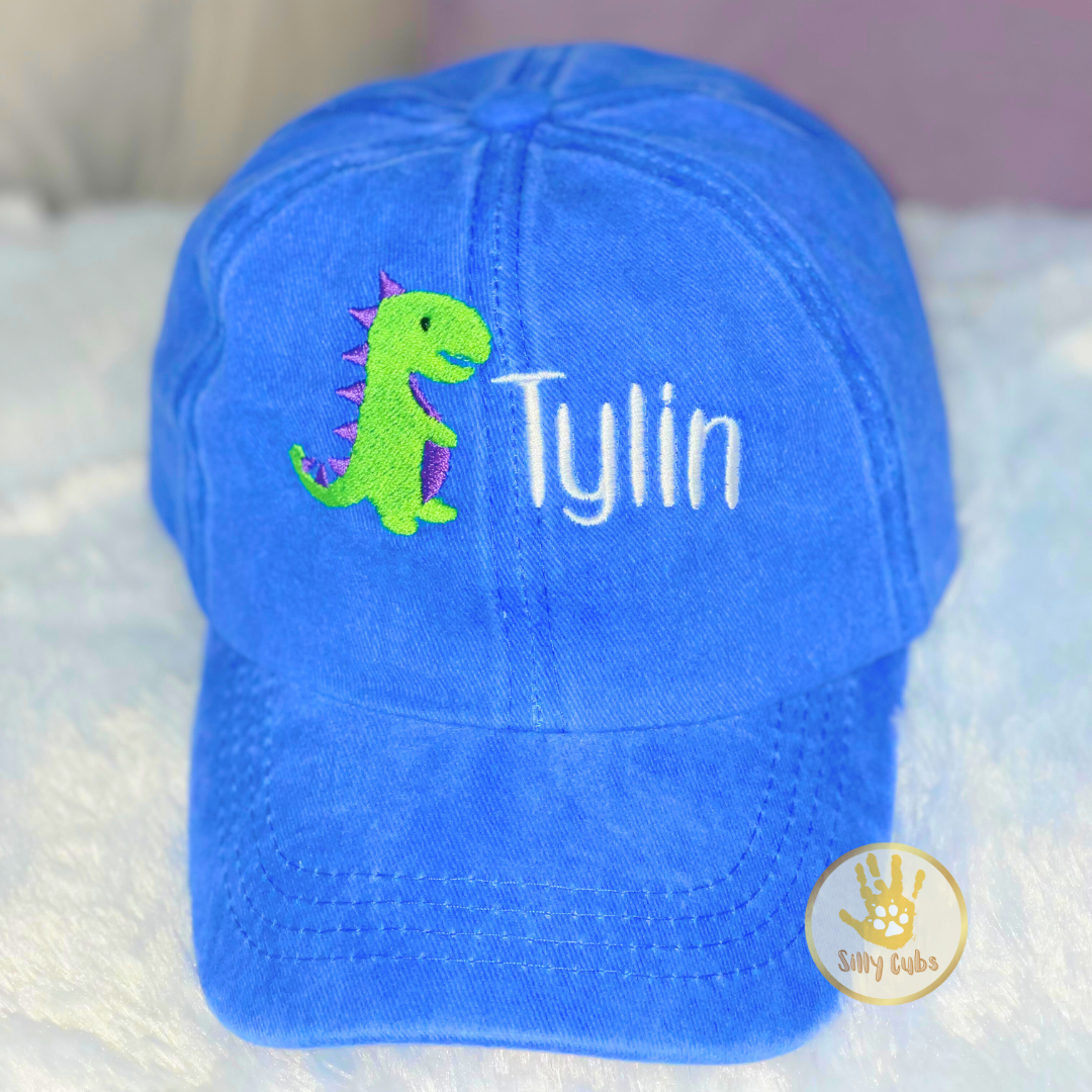 Custom Toddler Children's Hat with T-rex Dinosaur Design