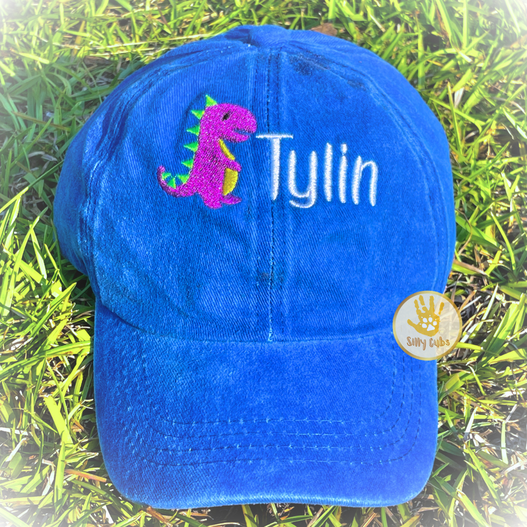 Custom Toddler Children's Hat with T-rex Dinosaur Design