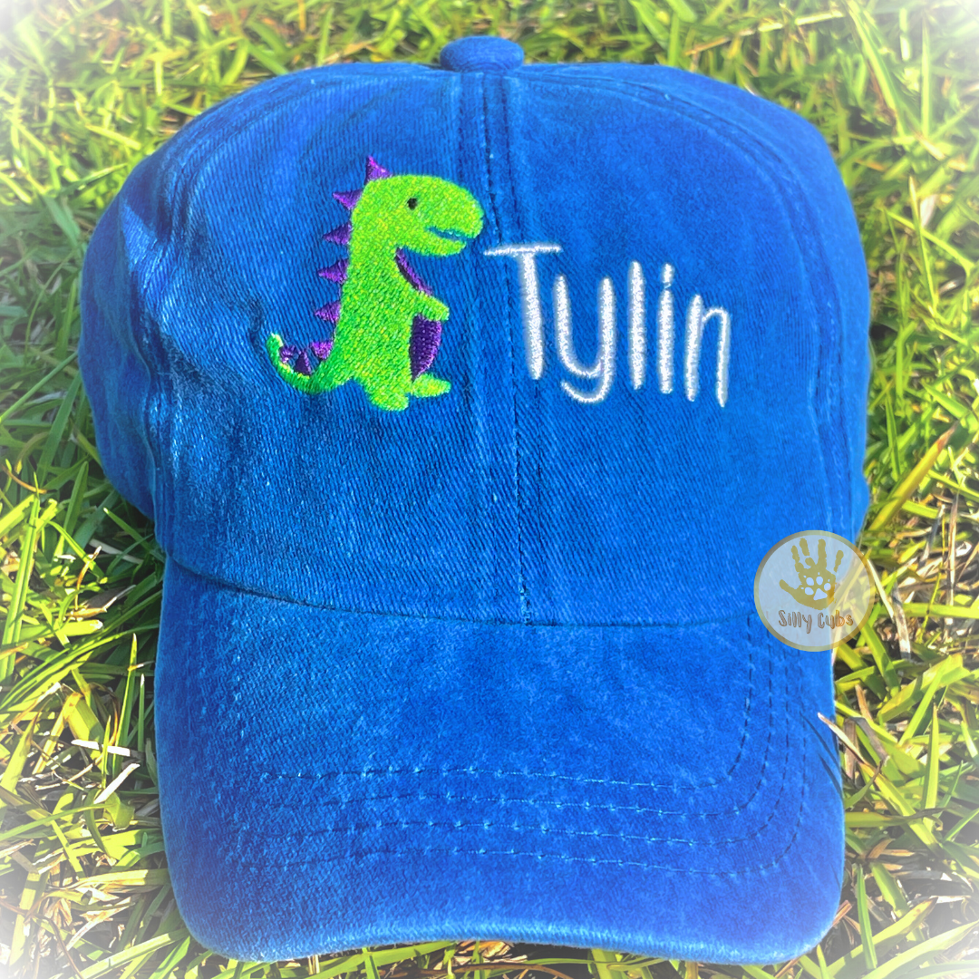Custom Toddler Children's Hat with T-rex Dinosaur Design