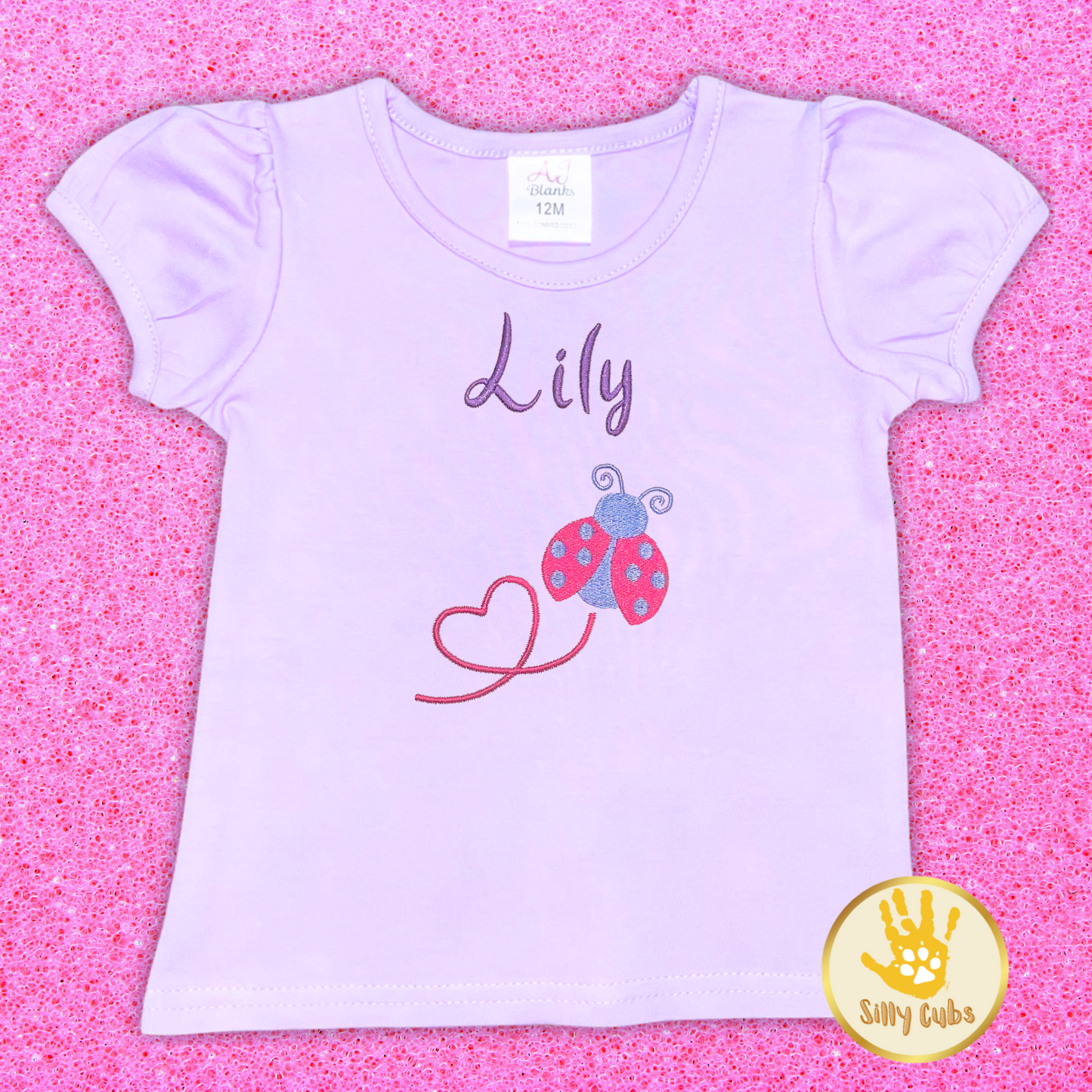 Custom Ladybug Shirt with Princess Puff Sleeves