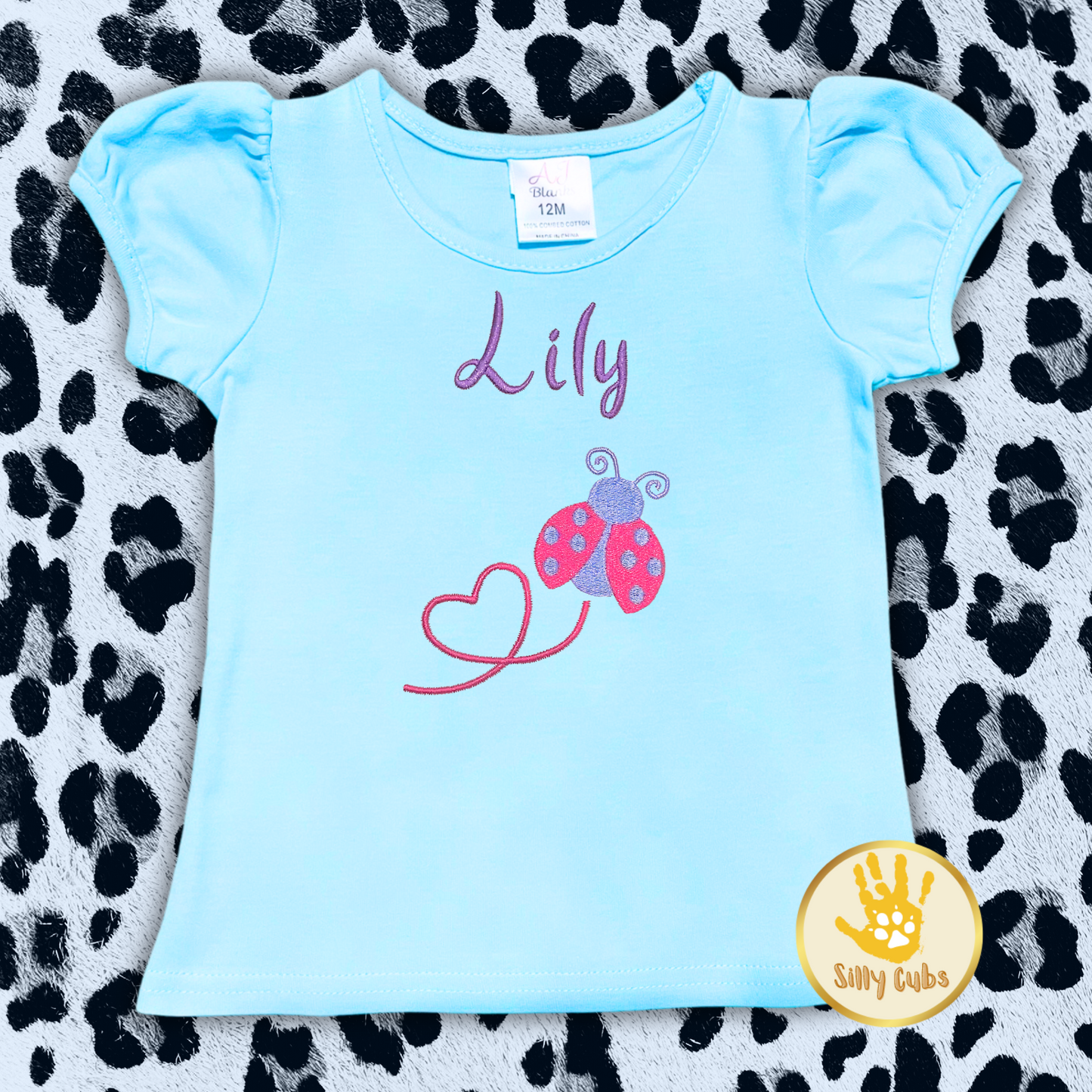 Custom Ladybug Shirt with Princess Puff Sleeves