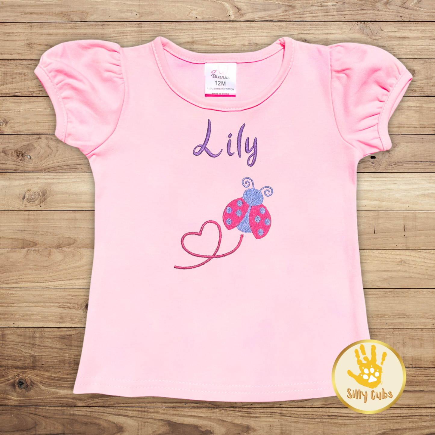 Custom Ladybug Shirt with Princess Puff Sleeves